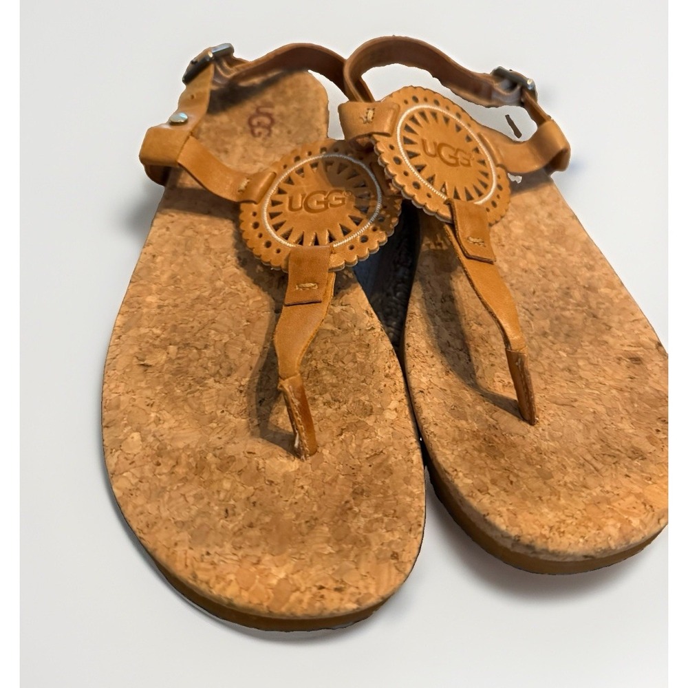 Women's Ugg Ayden II Sandal brown cork soles size 8 great condition